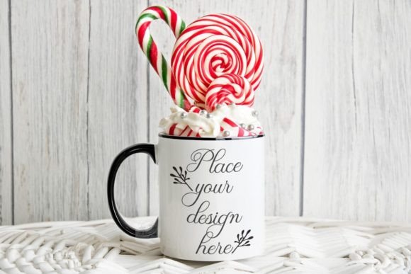 Download 11oz Black Accent Xmas Mug Cup Mock Up - Mock up Collection