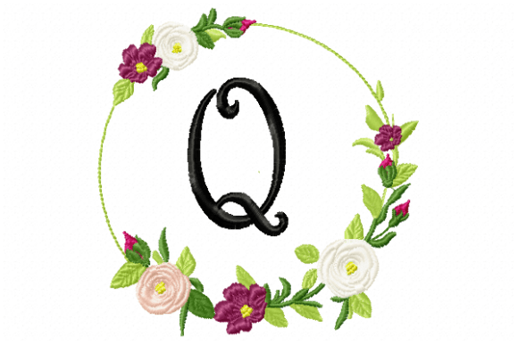 Download Frame Roses Monogram Letter Q - Premium Resources