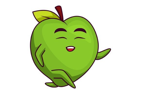 Download Cute Apple Character Design Illustration - Cute Collection