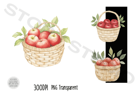Download Cute Apple Basket Clipart - Cute Collection