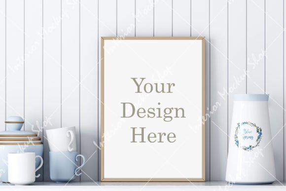 Download Mock Up Poster Frame in Kitchen Room - Mock up Collection