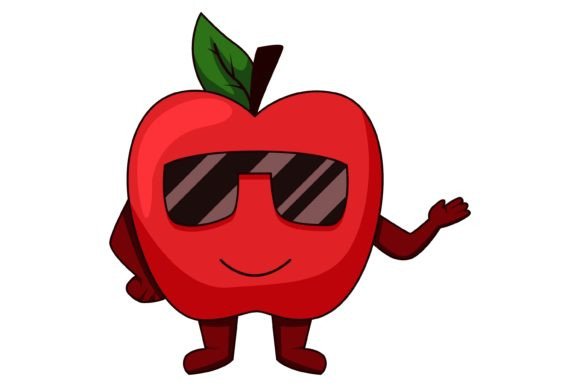 Download Cute Apple Character Design Illustration - Cute Collection
