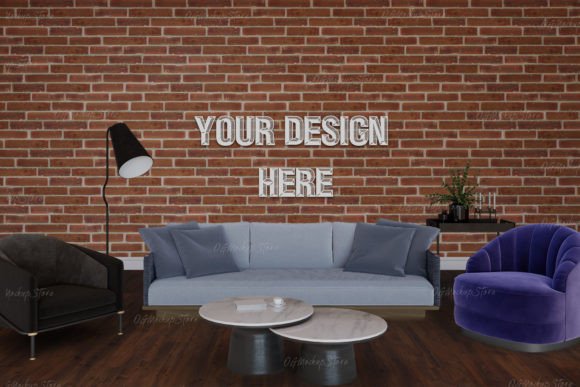 Download Mockup in Interior, Blank Wall Mock Up - Mock up Collection