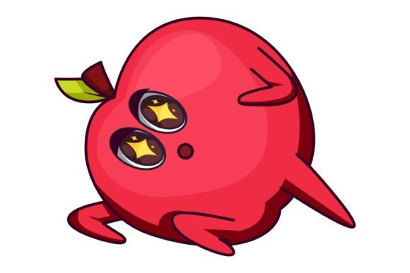 Download Cute Apple Character Design Illustration - Cute Collection