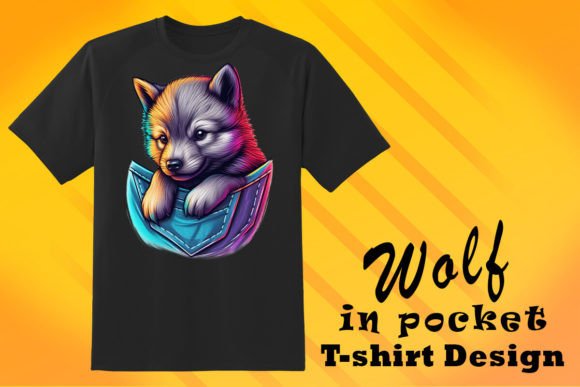 Download Baby Wolf Illustration for POD - Wolf illustration Collection