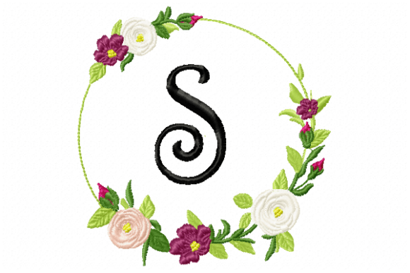 Download Frame Roses Monogram Letter S - Premium Resources