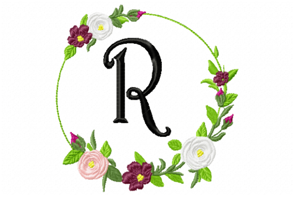 Download Frame Roses Monogram Letter R - Premium Resources