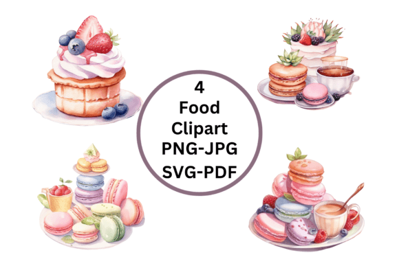 Download Watercolor Food Clipart PNG-JPG-SVG-PDF - Watercolor food Collection