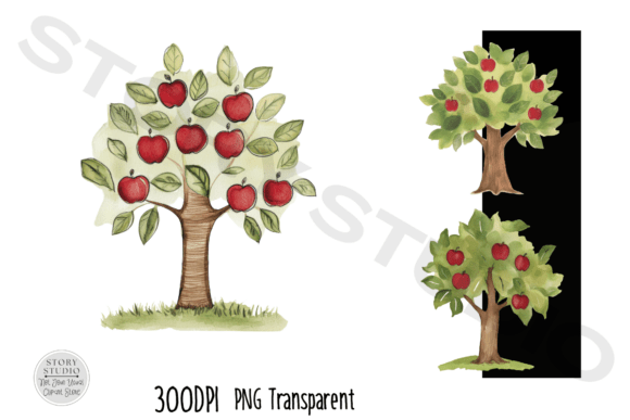 Download Cute Apple Tree Clipart Set - Cute Collection