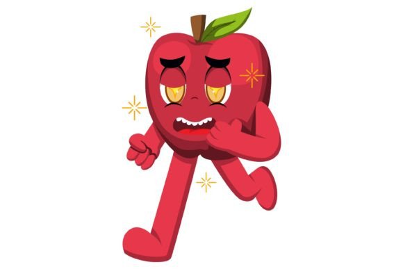 Download Cute Apple Character Design Illustration - Cute Collection