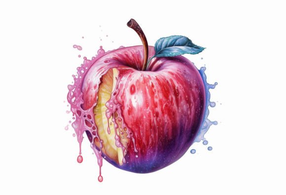 Download Cute Apple Color Splash - Cute Collection