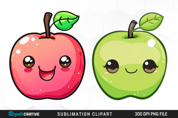 Download Watercolor Cute Apple Clipart PNG Design - Cute Collection