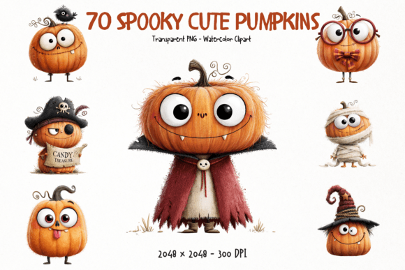 Download Spooky Cute Pumpkins PNG Clipart - Cute Collection