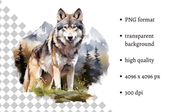Download Watercolor Wolf Illustration - Wolf illustration Collection