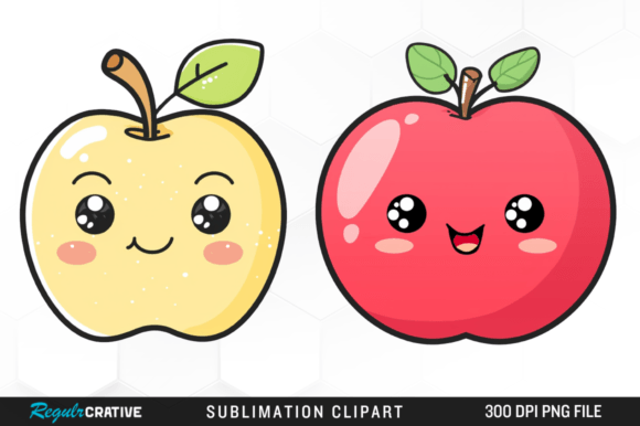 Download Watercolor Cute Apple Clipart PNG Design - Cute Collection