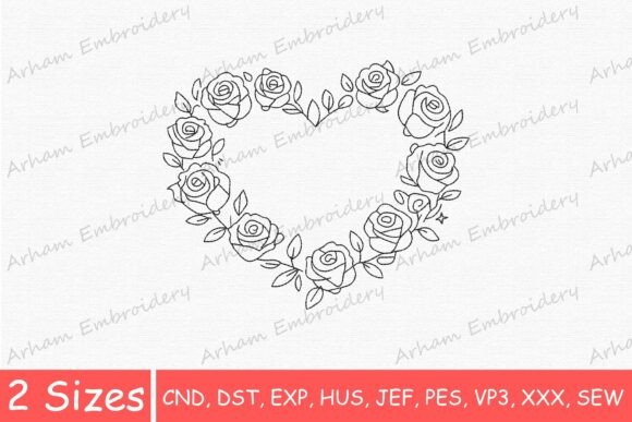 Download Romantic Rose Wreath Heart - Romantic rose wreath Collection