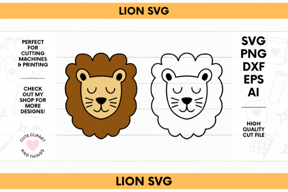 Download Lion SVG | Safari SVG | Cute Lion - Cute Collection