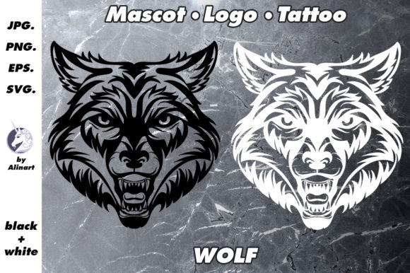 Download Mascot and Logo Angry Wolf Illustration - Wolf illustration Collection