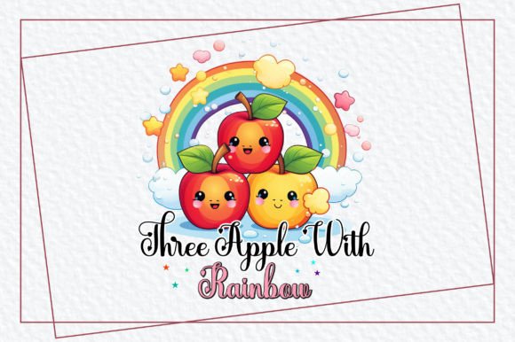 Download Cute Apple Rainbow Clipart PNG - Cute Collection