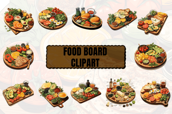 Download Watercolor Food Board Clipart - Watercolor food Collection
