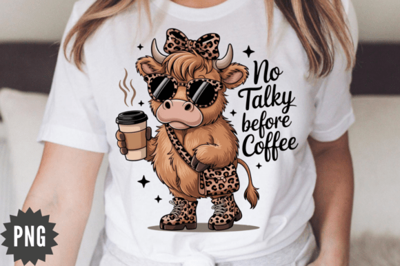 Download Cute Highland Cow Coffee PNG Design - Cute Collection