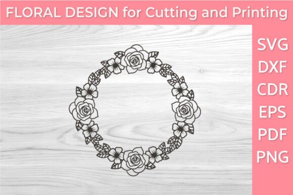 Download Romantic Rose Wreath Outline SVG PNG - Romantic rose wreath Collection