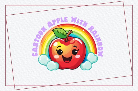 Download Cute Apple Rainbow Clipart PNG - Cute Collection