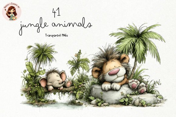 Download Cute Jungle Animals PNG Clipart - Premium Resources
